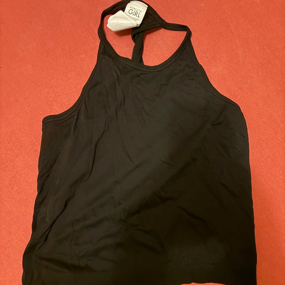Athleta Black Halter Tank Top